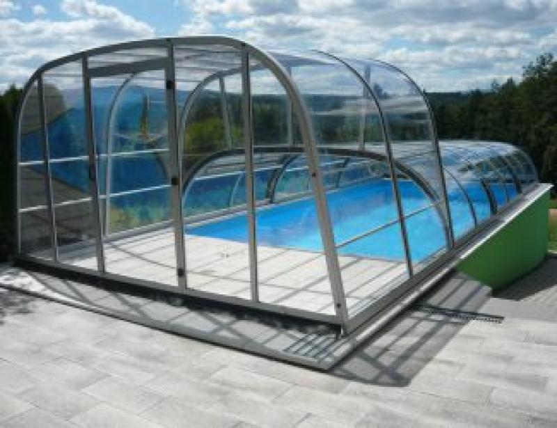 Poolüberdachung Miami Star, hohe Ausführung